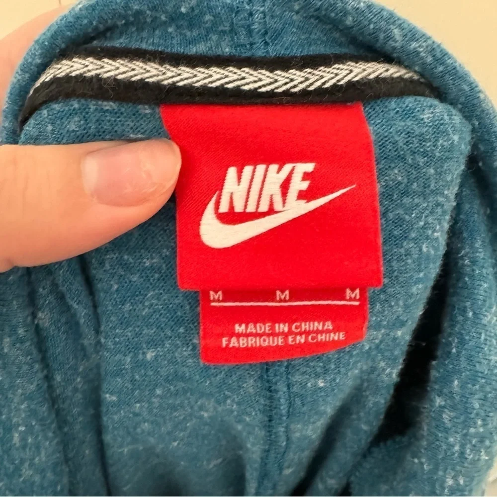Nike Just Do‎ It Logo Blue High Neck Hoodie Sweatshirt